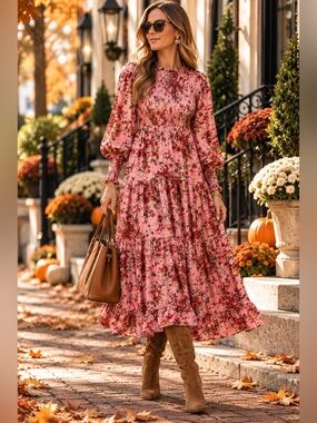 Tuckernuck Peony Meadows Libby Floral Maxi Dress‎ (MSRP: $280) Size Large